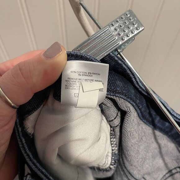 Express Belted Boyfriend Mid Rise Jeans Button Fly NEW Size 12 - Picture 9 of 9